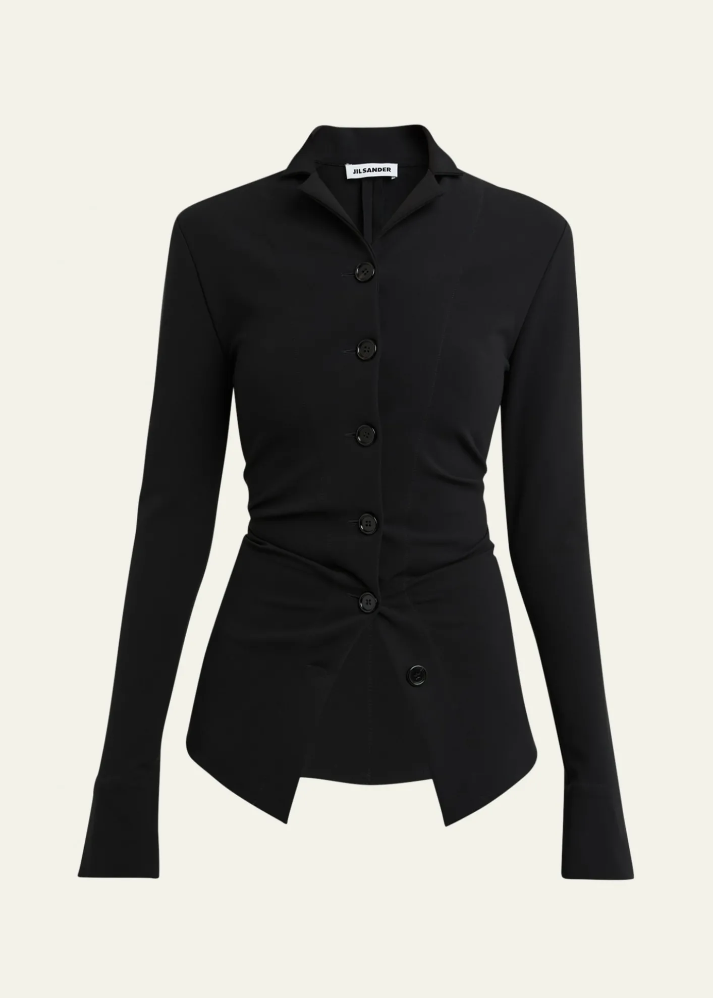 Jil SanderGathered Slim-Fit Button-Down Shirt