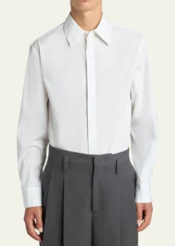 Jil SanderMen's Concealed-Placket Cotton Sport Shirt
