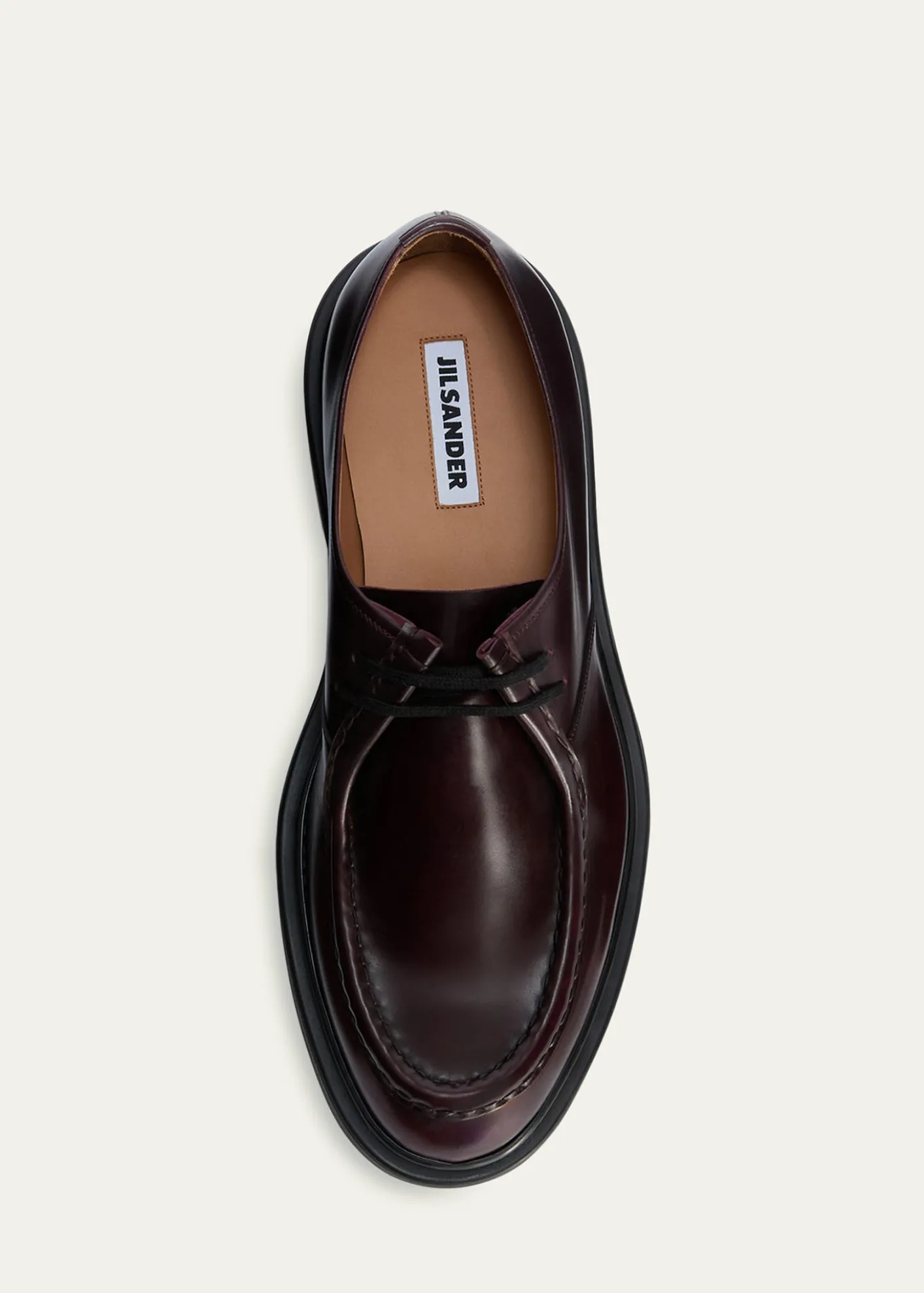 Jil SanderMen's Leather Moccasin Derby Shoes