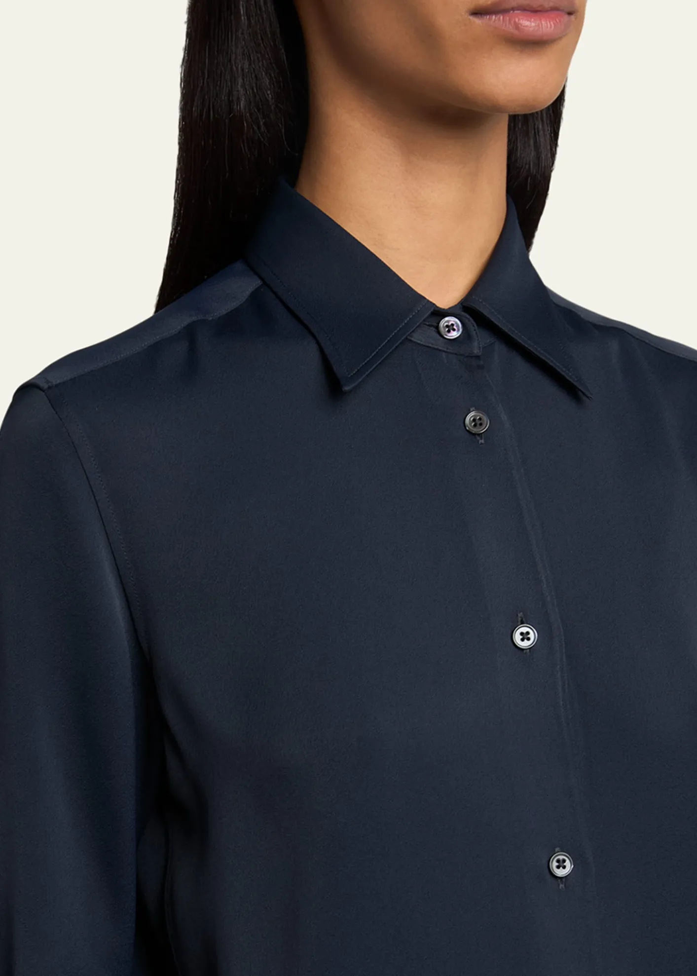Jil SanderShort-Sleeve Viscose Button-Down Shirt