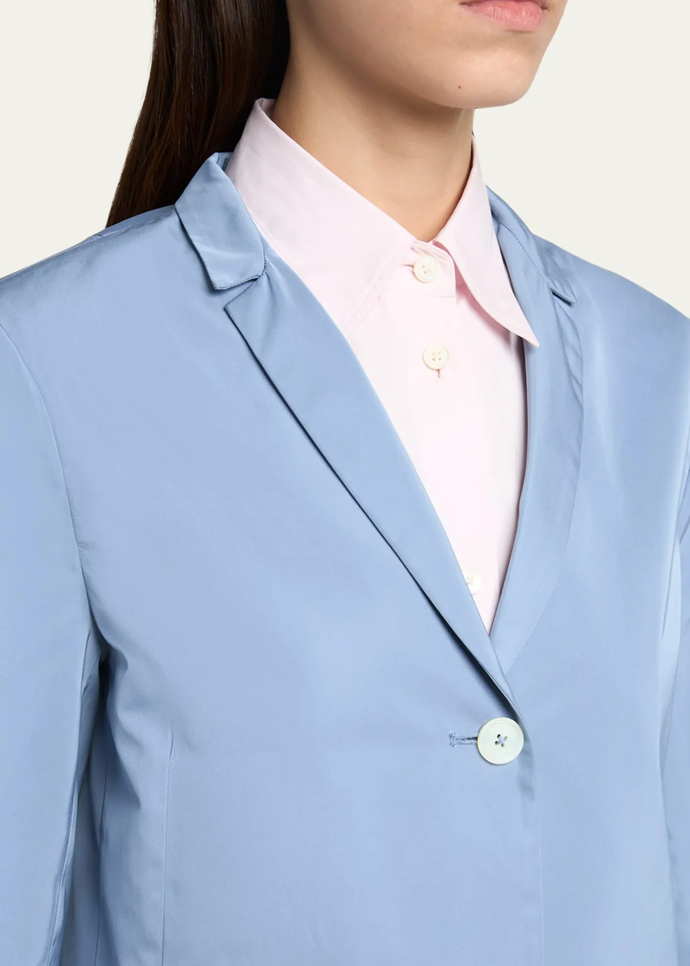 Jil SanderSilk-Blend Single-Breasted Long Coat