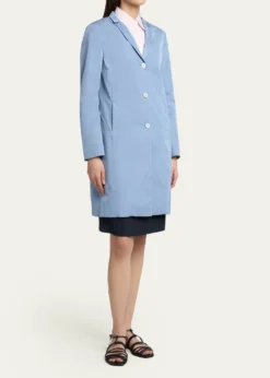 Jil SanderSilk-Blend Single-Breasted Long Coat