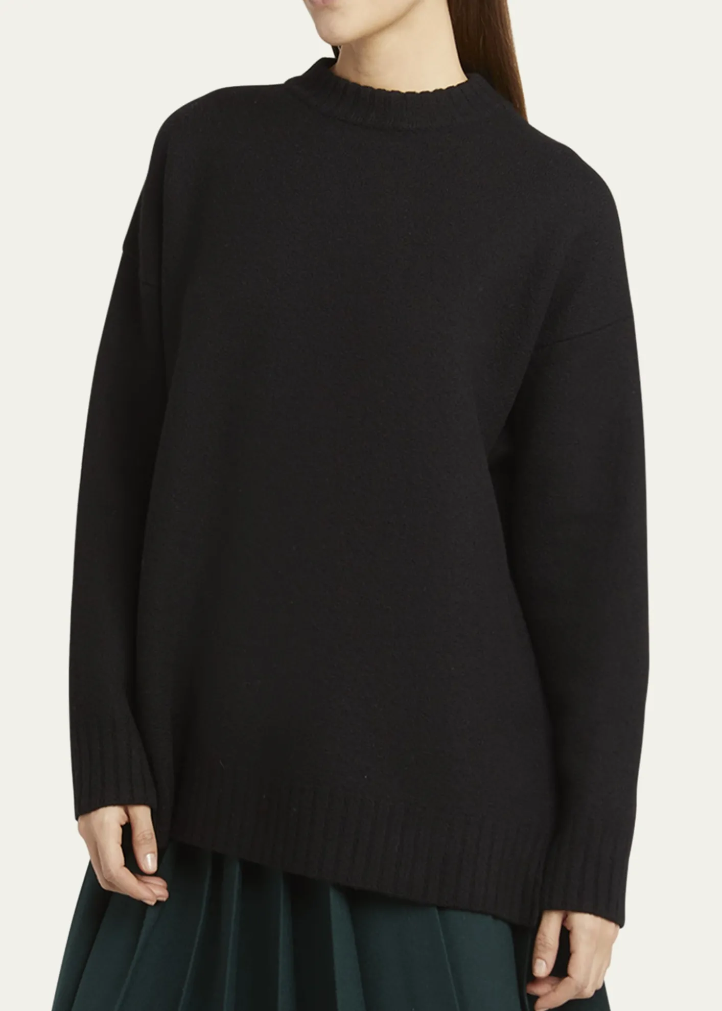 Jil SanderSuperfine Merino Wool Oversized Crewneck Sweater