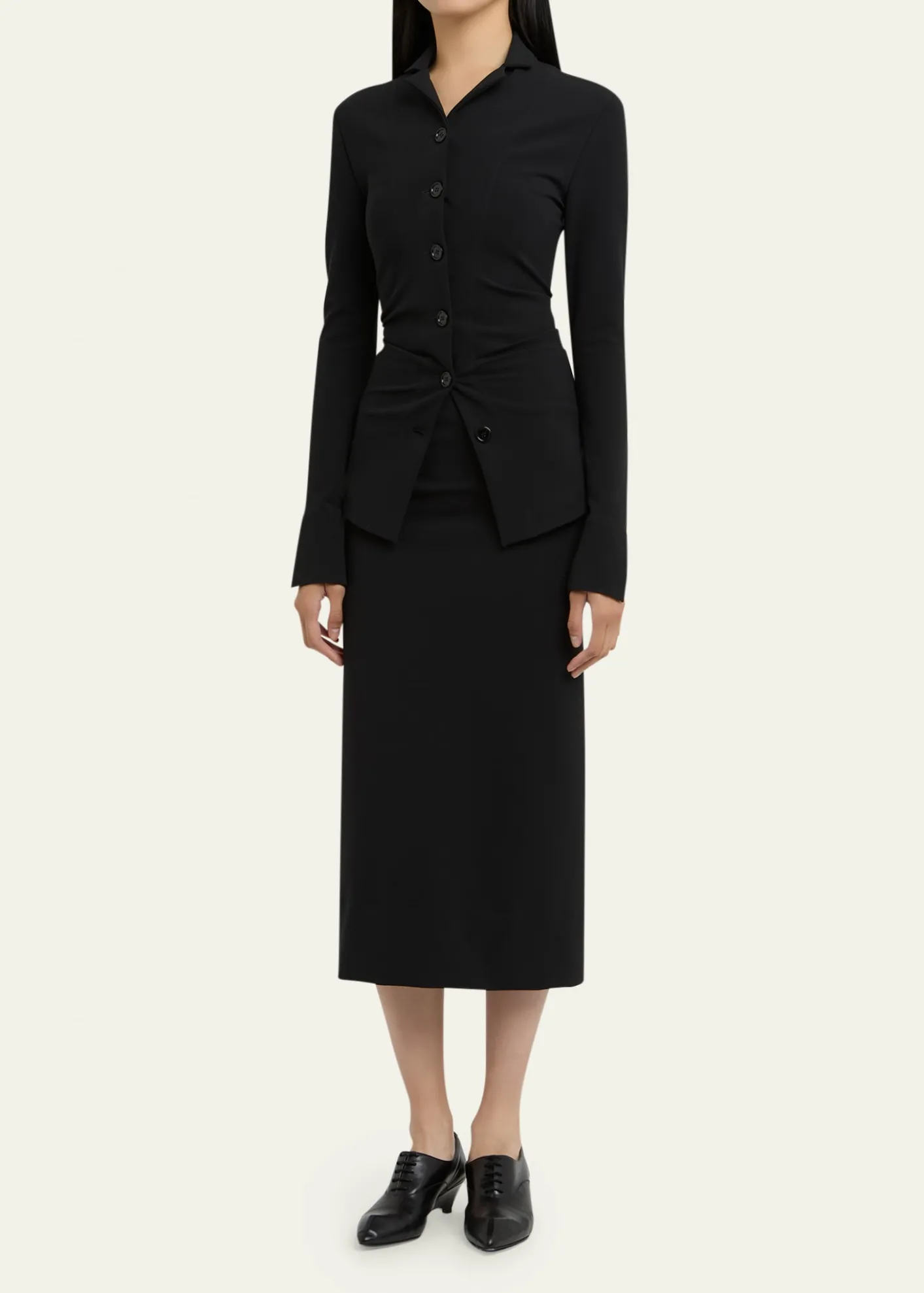Jil SanderViscose Crepe Midi Skirt