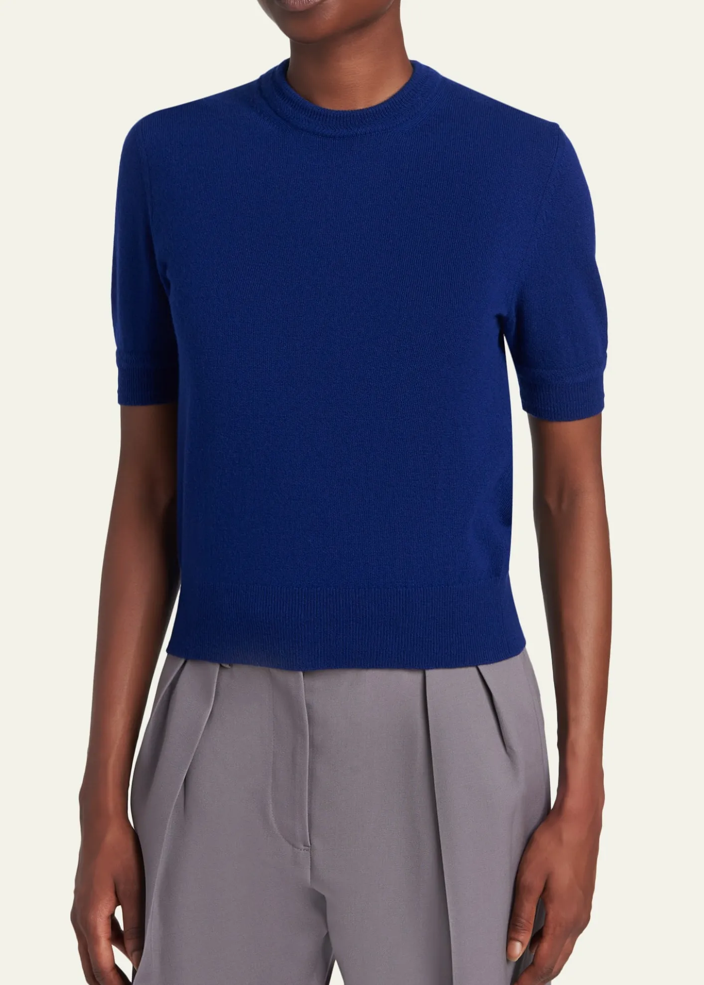 Jil SanderWool Knit Short-Sleeve T-Shirt
