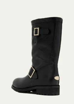 Jimmy ChooBiker Mid Leather Mid-Calf Boots