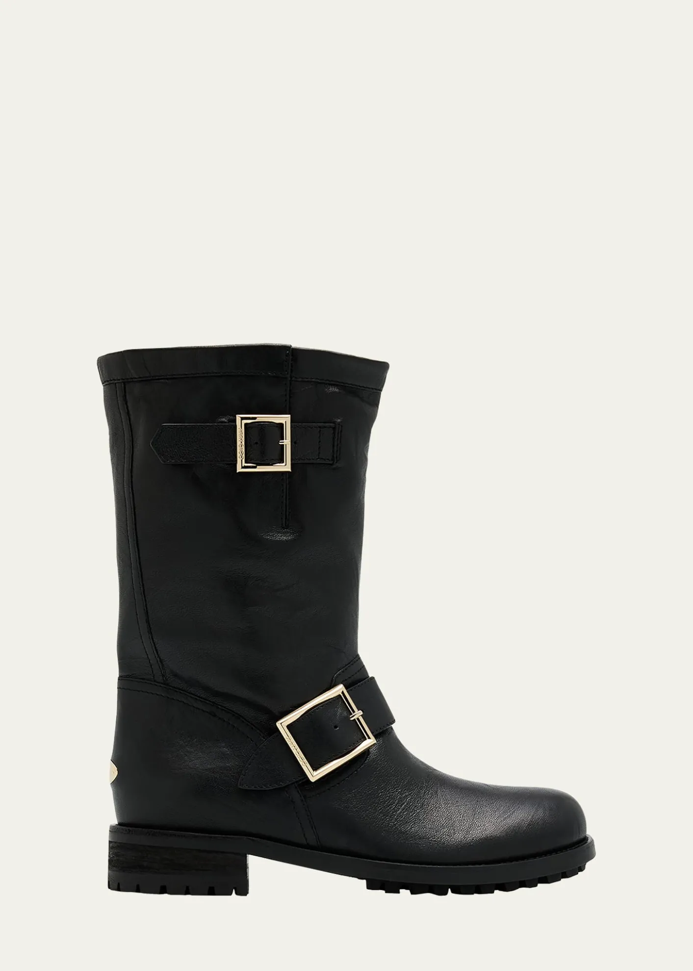 Jimmy ChooBiker Mid Leather Mid-Calf Boots