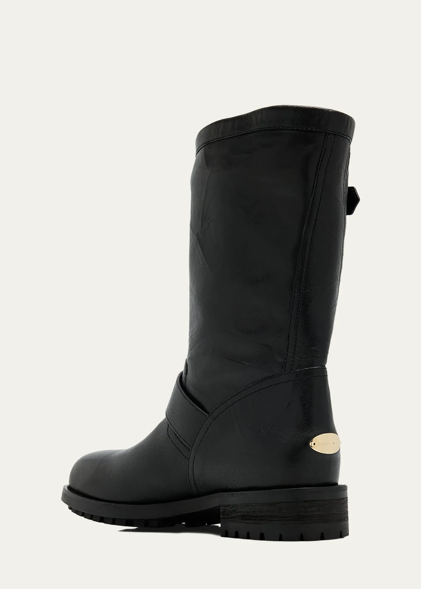 Jimmy ChooBiker Mid Leather Mid-Calf Boots