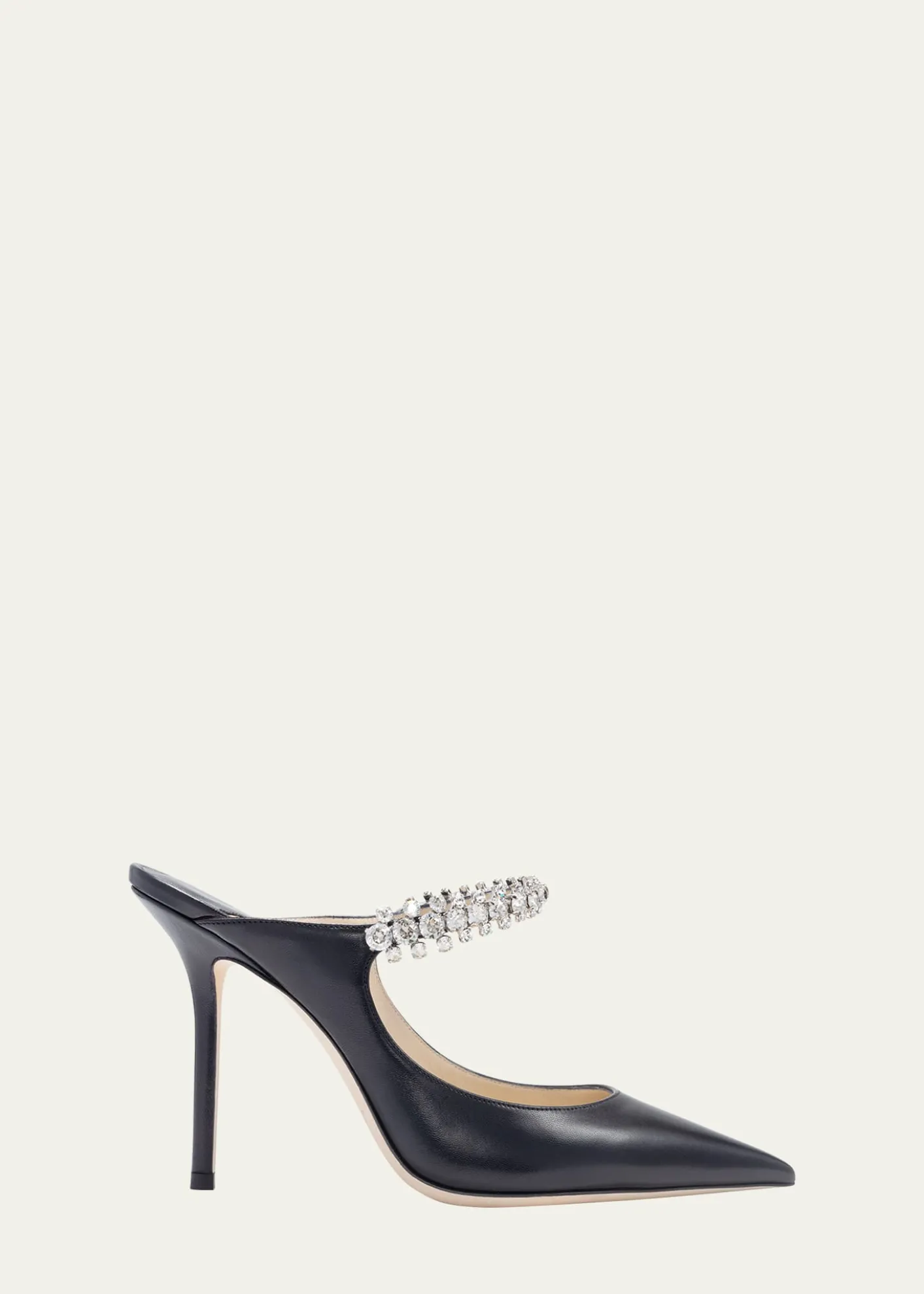 Jimmy ChooBing Patent Crystal-Strap High-Heel Pumps