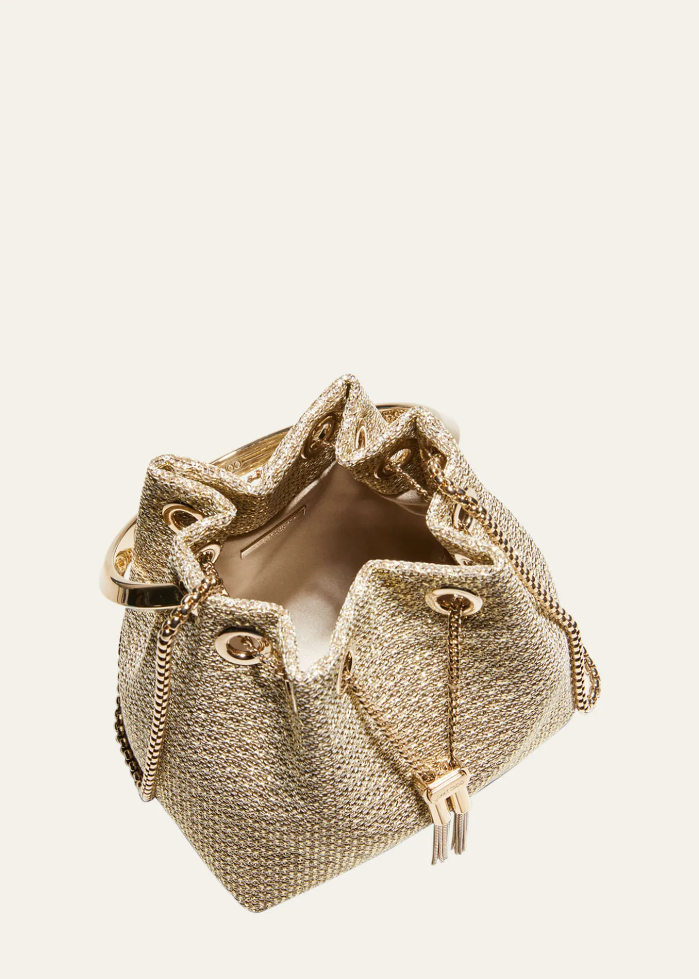 Jimmy ChooBon Bon Metallic Bucket Bag