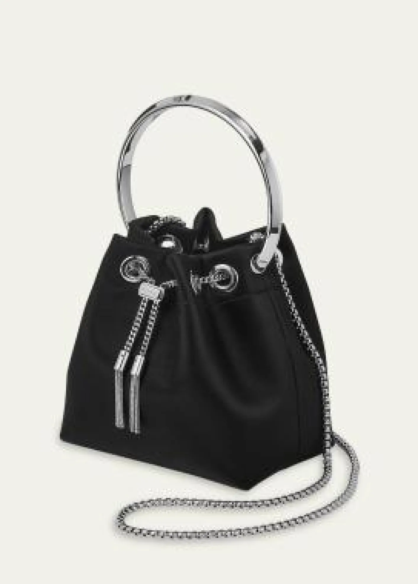 Jimmy ChooBon Bon Satin Bucket Top-Handle Bag