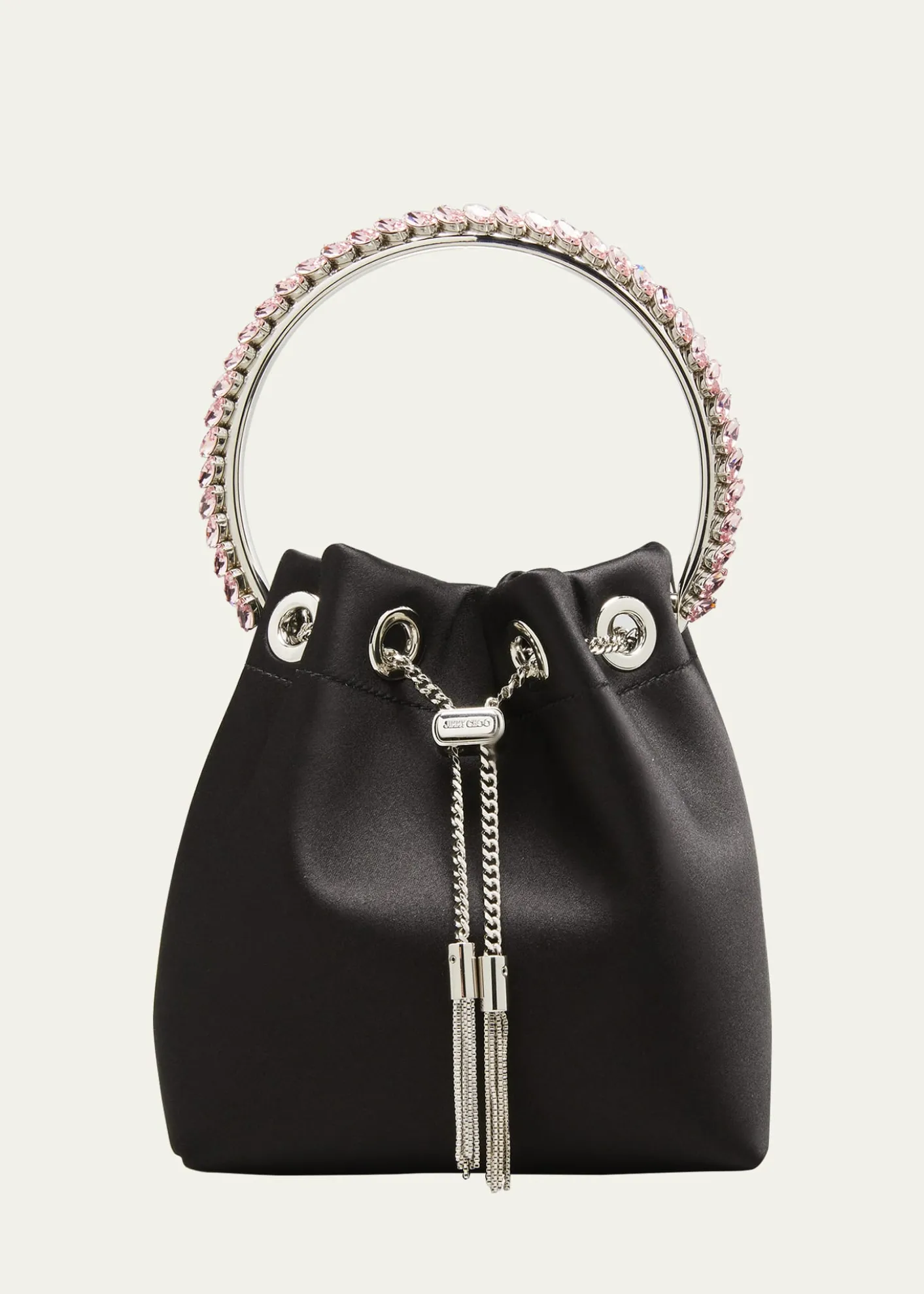 Jimmy ChooBon Bon Satin with Crystal Handle