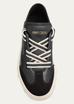 Jimmy ChooDiamond Light Flex Mixed Leather Low-Top Sneakers