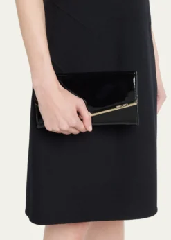 Jimmy ChooEmmie Flap Patent Leather Clutch Bag