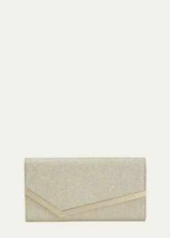 Jimmy ChooEmmie Glitter Leather Clutch Bag