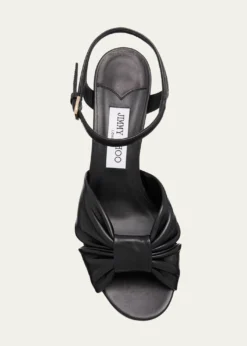 Jimmy ChooHeloise Leather Knot Platform Sandals