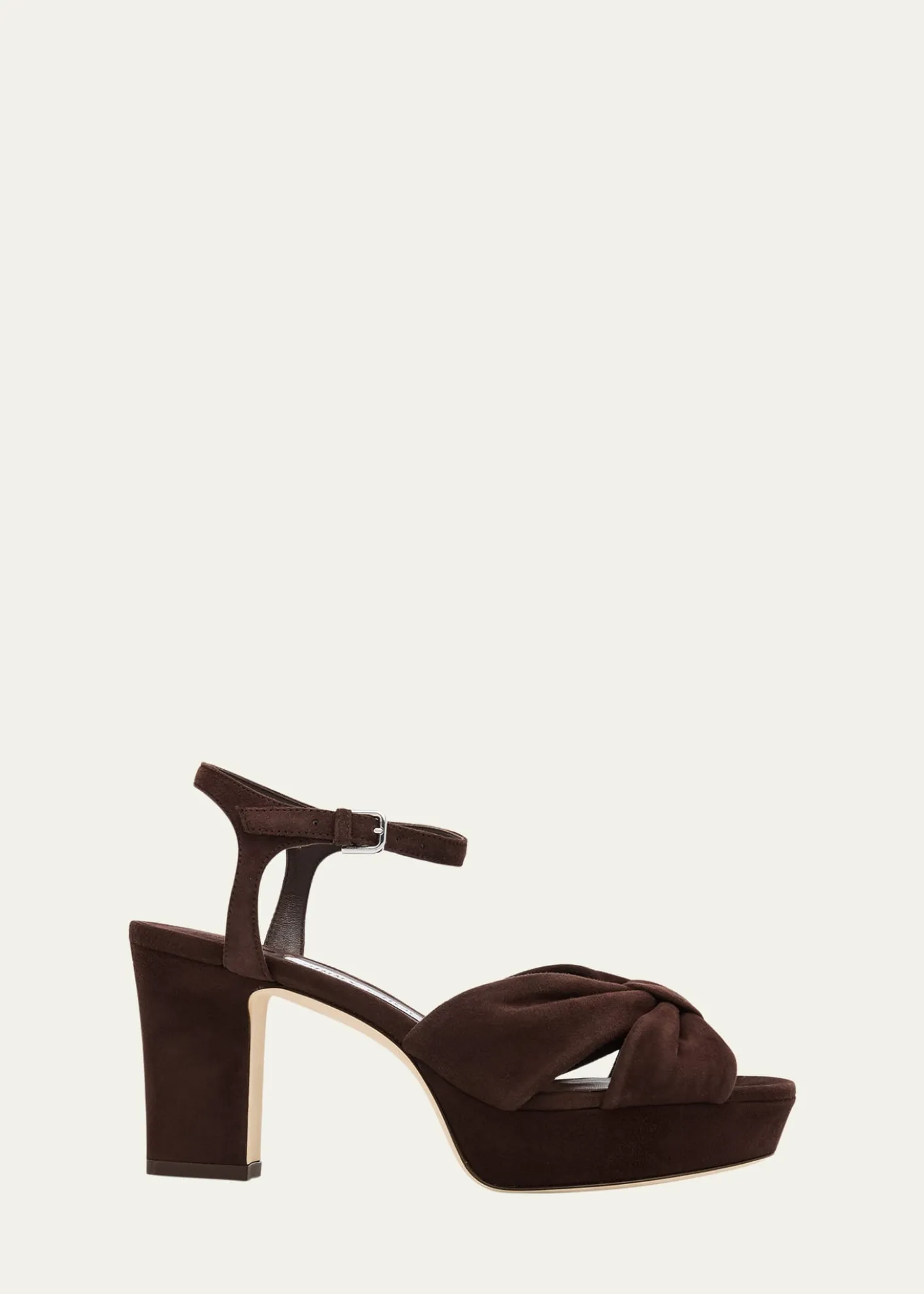 Jimmy ChooHeloise Suede Knot Platform Sandals
