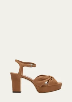Jimmy ChooHeloise Suede Knot Platform Sandals