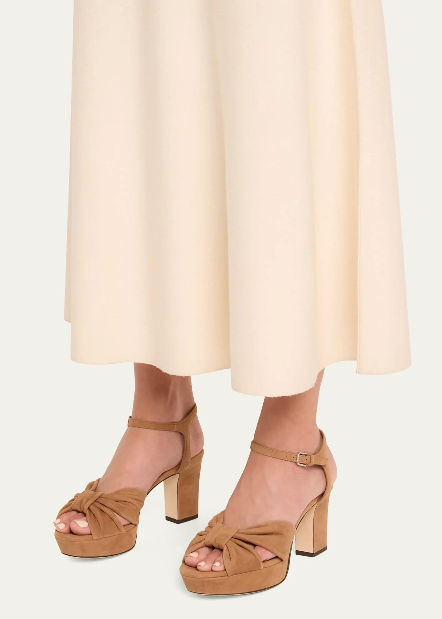 Jimmy ChooHeloise Suede Knot Platform Sandals