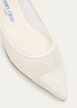 Jimmy ChooLove Floral Lace Pointed-Toe Flats