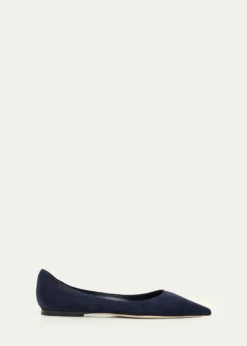 Jimmy ChooLove Suede Pointed-Toe Flats