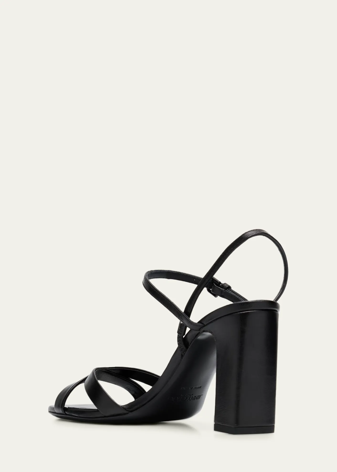 Jimmy Choo85mm Elsy Leather Block-Heel Sandals