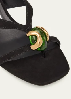 Jimmy Choo35mm Emeri Stone Suede Sandals