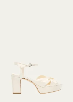 Jimmy Choo80mm Heloise Satin Platform Sandals