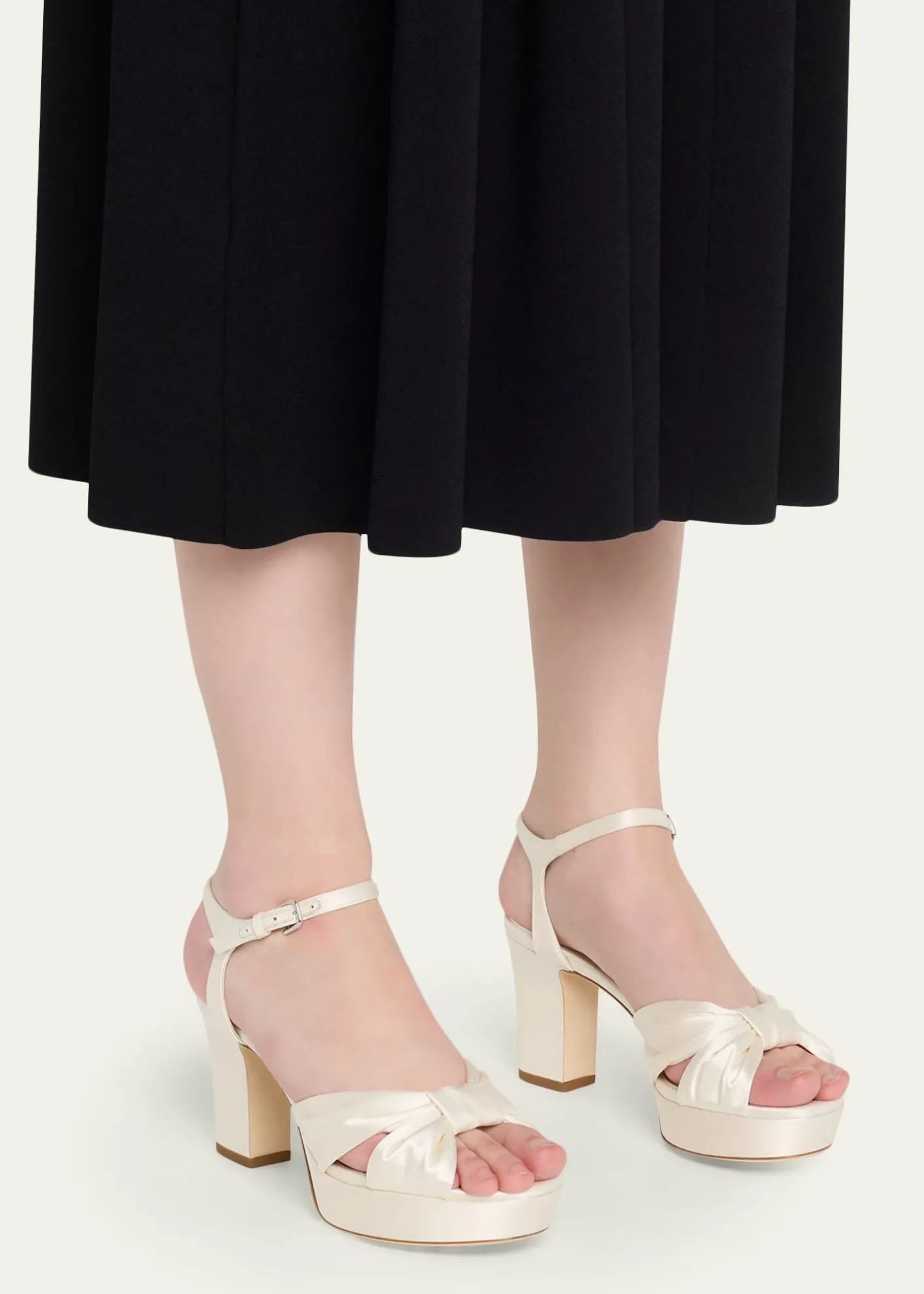 Jimmy Choo80mm Heloise Satin Platform Sandals