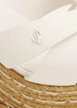 Jimmy Choo100mm Korra Leather Espadrille Platform Sandals