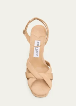 Jimmy Choo120mm Kove Mixed Leather Platform Sandals
