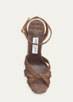 Jimmy Choo120mm Kove Raffia Platform Sandals