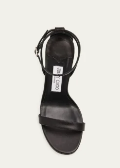 Jimmy Choo120mm Moza Leather Platform Ankle-Strap Sandals