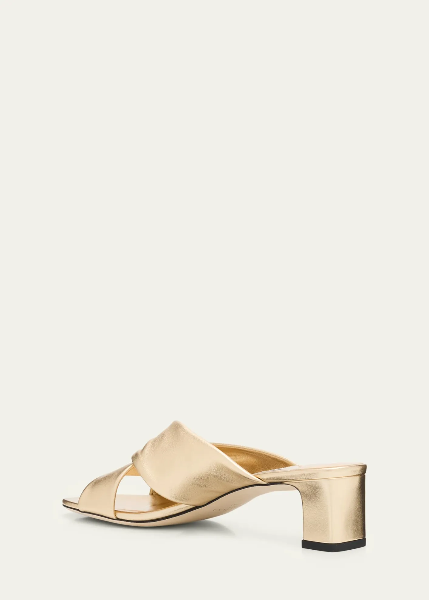 Jimmy Choo45mm Rafi Metallic Leather Mules