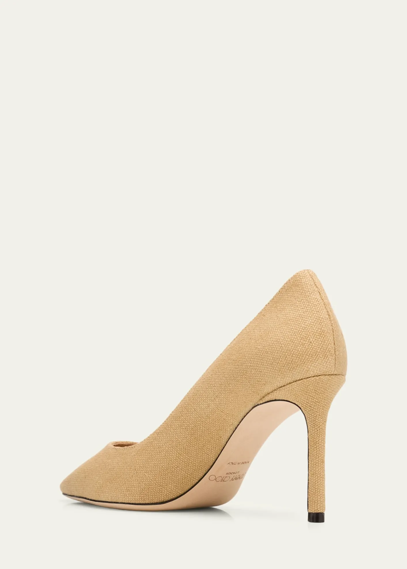 Jimmy Choo85mm Romy Linen Pointed-Toe Pumps