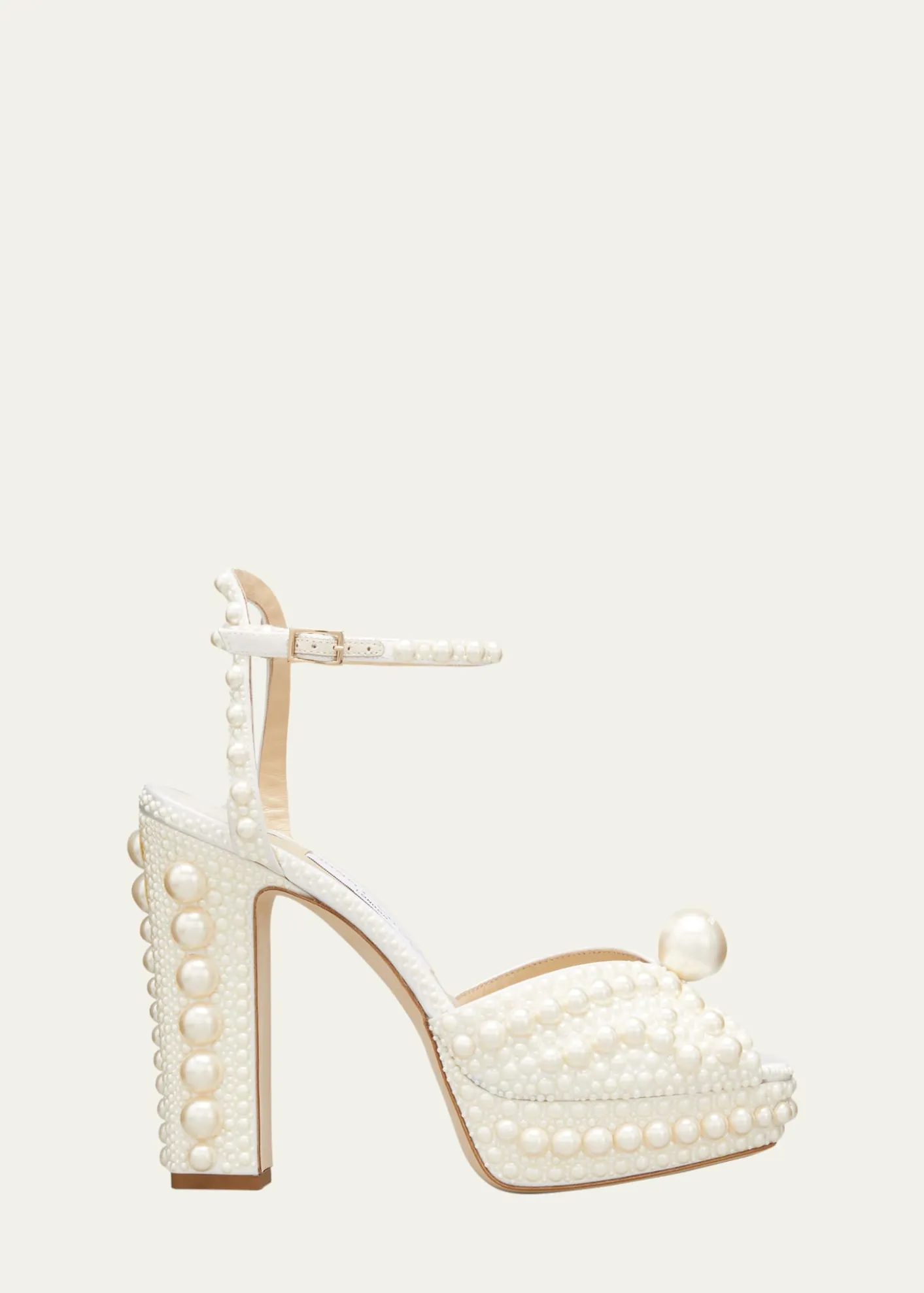 Jimmy ChooSacaria 120mm Pearly-Stud Platform Sandals