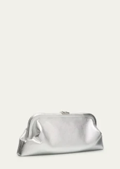 Jimmy ChooSkylar Frame Metallic Leather Clutch Bag
