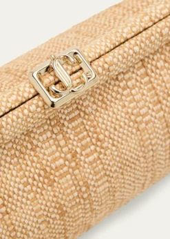 Jimmy ChooSkylar Woven Raffia Clutch Bag