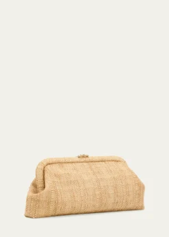 Jimmy ChooSkylar Woven Raffia Clutch Bag