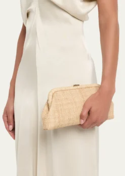 Jimmy ChooSkylar Woven Raffia Clutch Bag