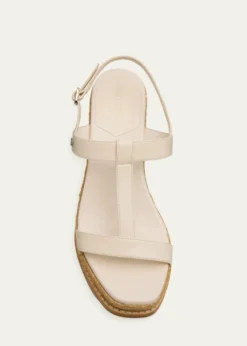 Jimmy ChooTheia 60 Leather Espadrille Wedge Sandals