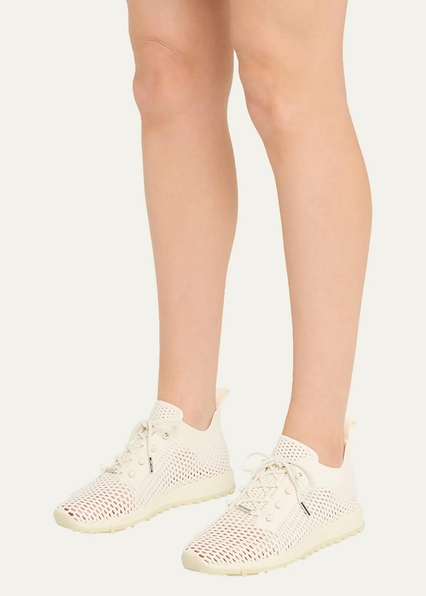 Jimmy ChooVeles Crochet-Knit Low-Top Trainers