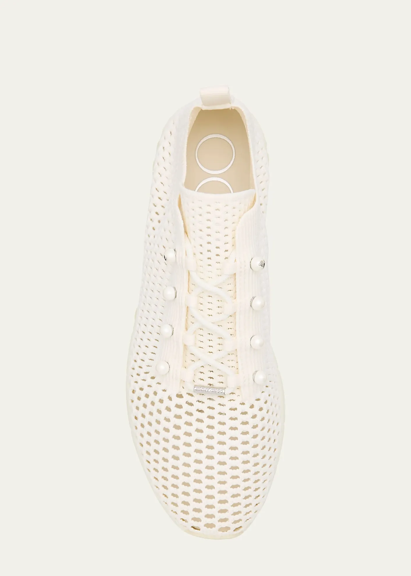 Jimmy ChooVeles Crochet-Knit Low-Top Trainers