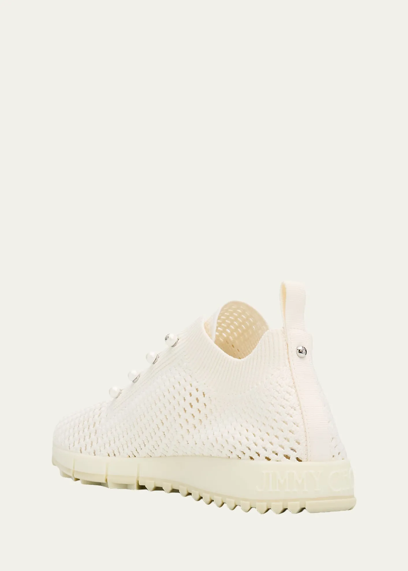 Jimmy ChooVeles Crochet-Knit Low-Top Trainers