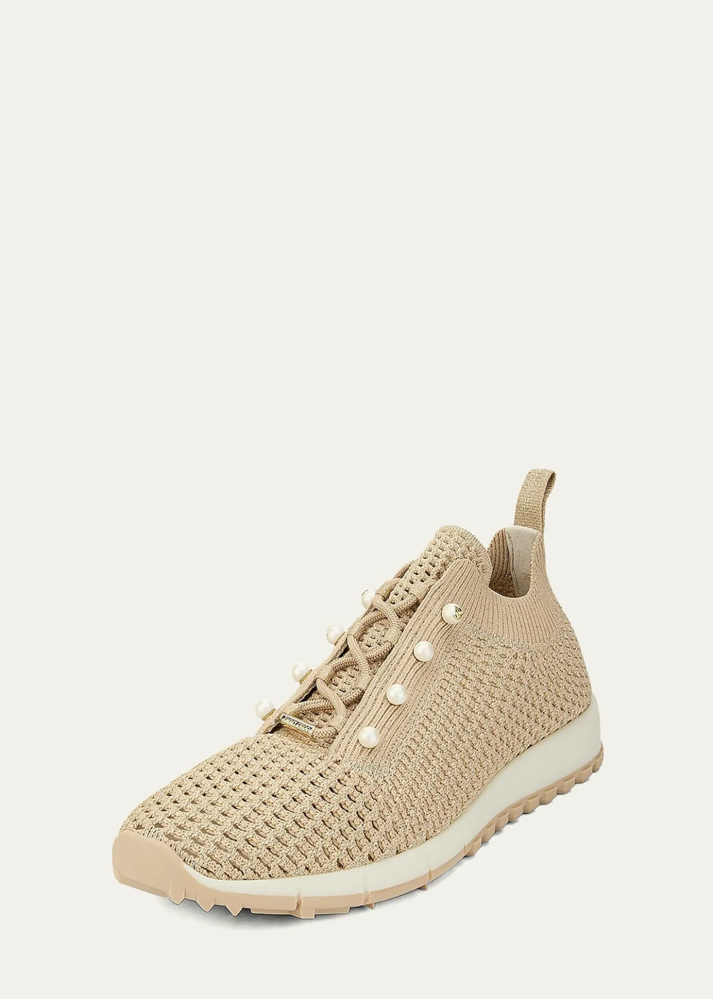 Jimmy ChooVeles Crochet-Knit Low-Top Trainers