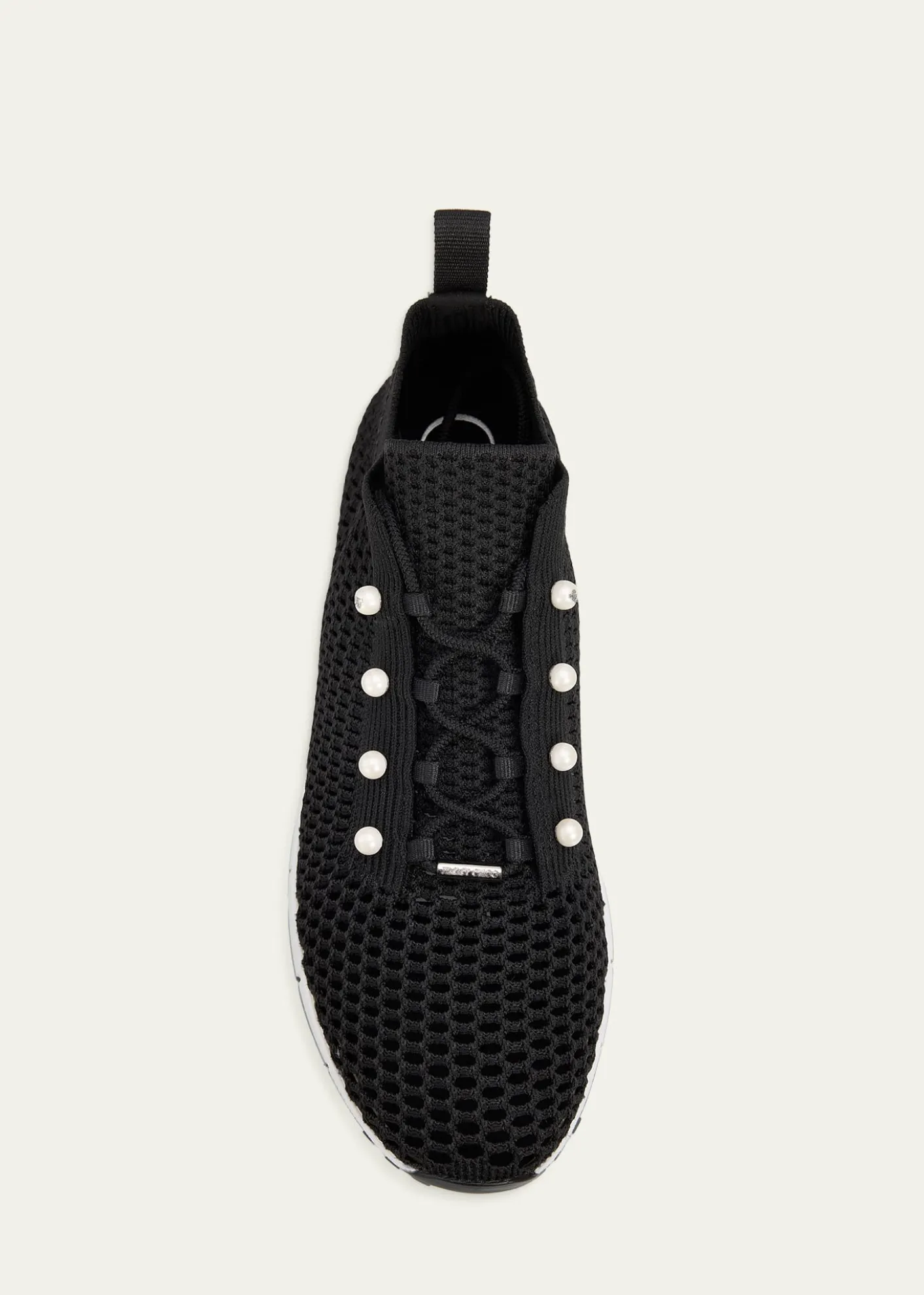 Jimmy ChooVeles Imitation Pearl-Embellished Knit Sneakers