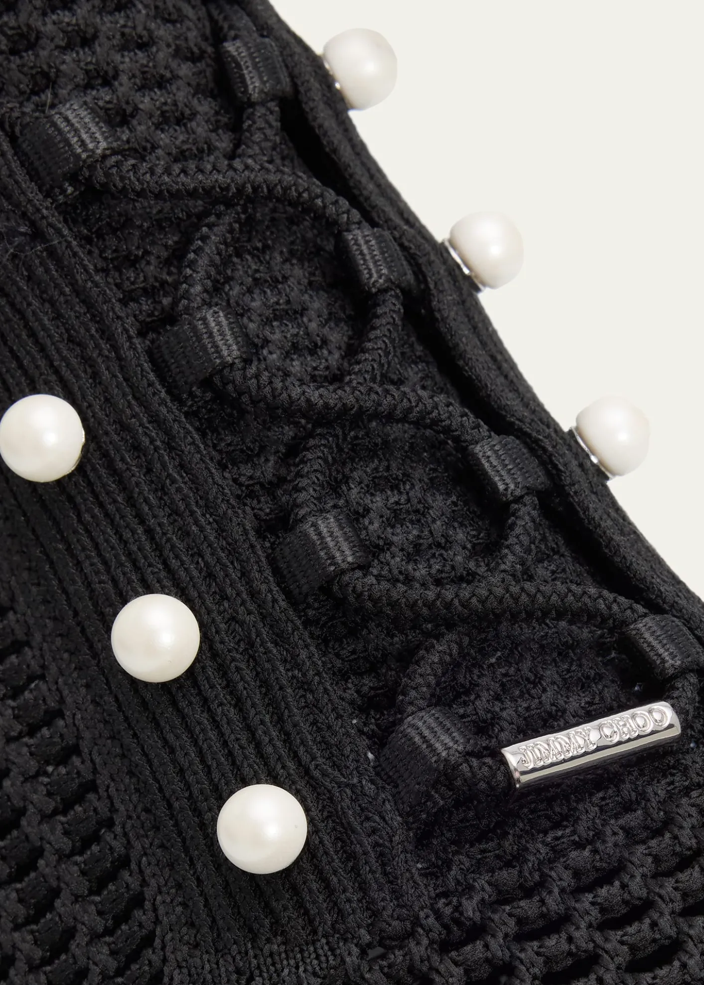 Jimmy ChooVeles Imitation Pearl-Embellished Knit Sneakers