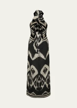 Johanna OrtizBuen Viento Crisscross Halter Wrap Midi Dress