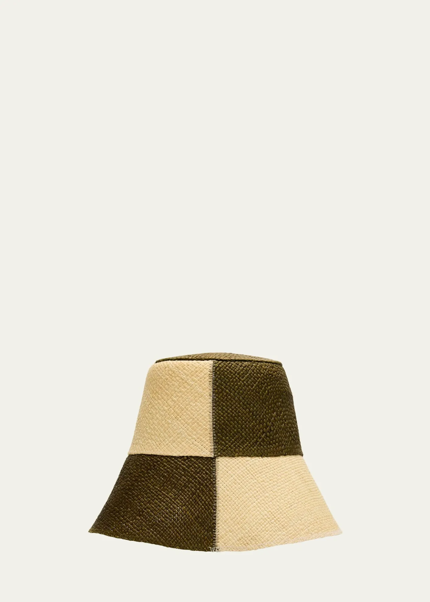 Johanna OrtizColorblock Woven Straw Bucket Hat