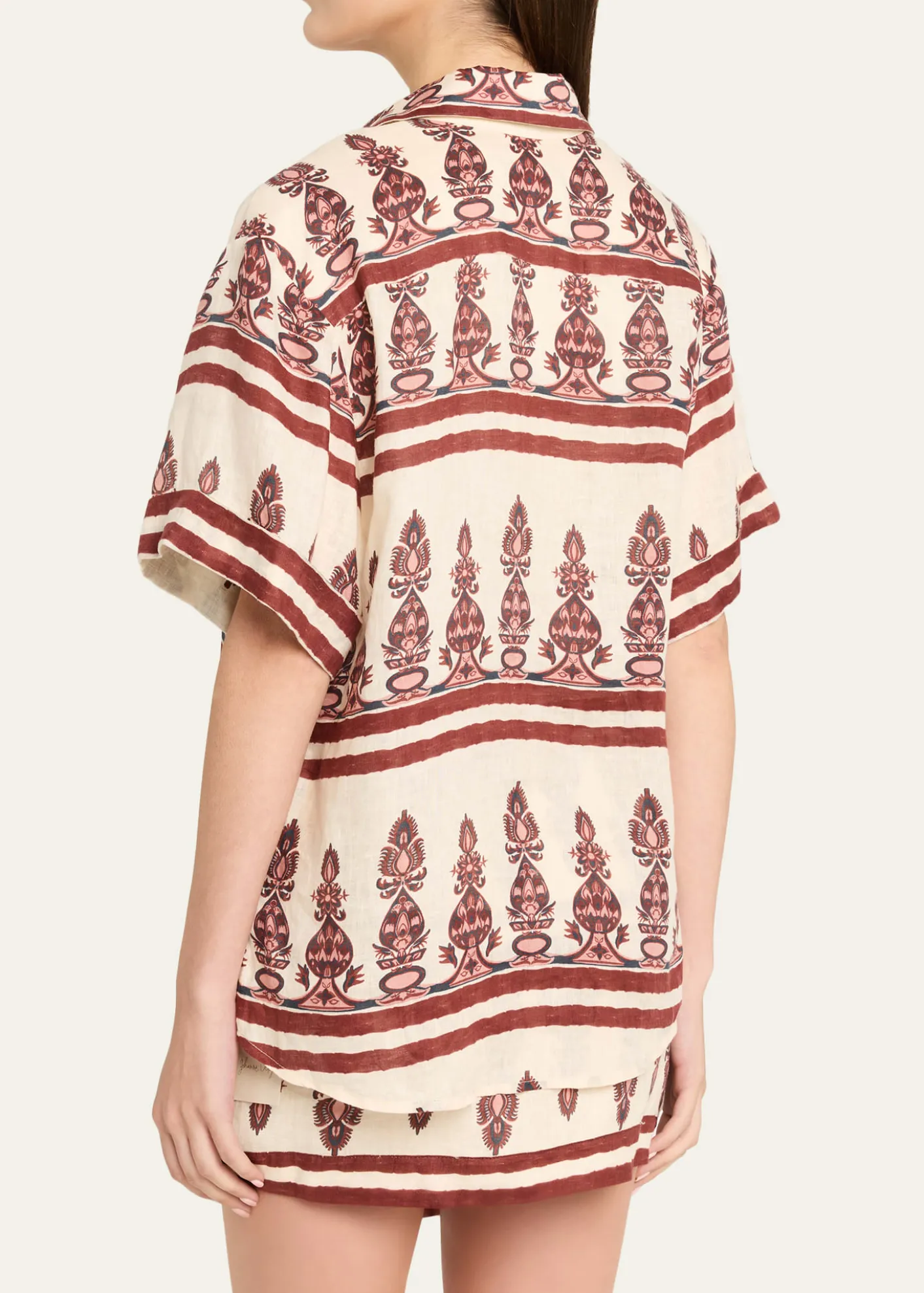Johanna OrtizLa Creciente Printed Linen Button-Down Shirt
